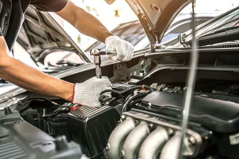 Ein Automotor wird überholt